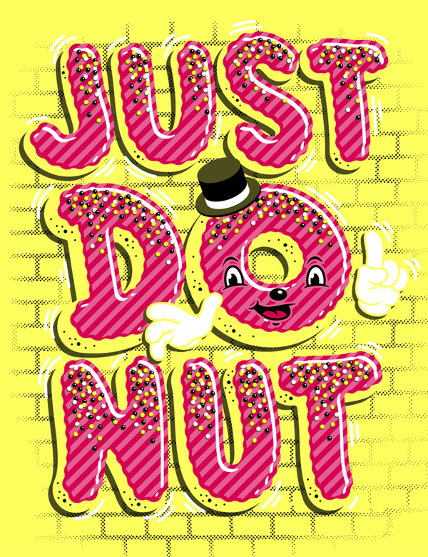 Just Do Nut Candy  Typography 