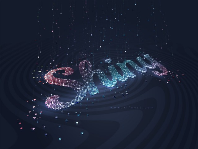 How to Create Very Shiny Glitter 3D Text Effect in Photoshop Tutorial