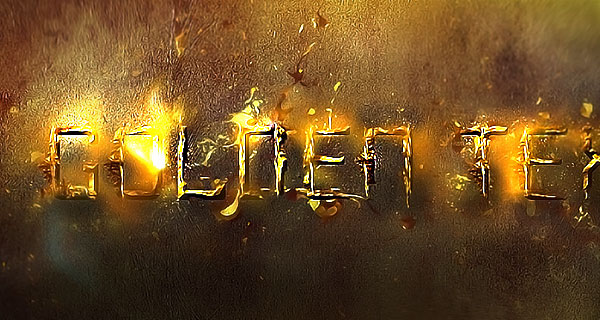 Create Unique Splash Gold Typography in Photoshop