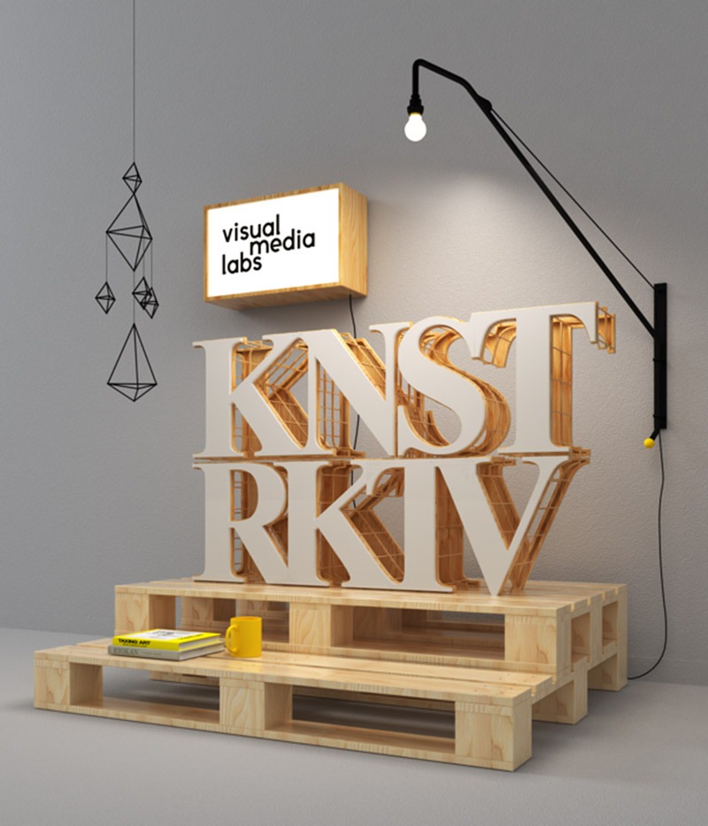Konstruktiv - 3d typography by Jean-Michel Verbeeck