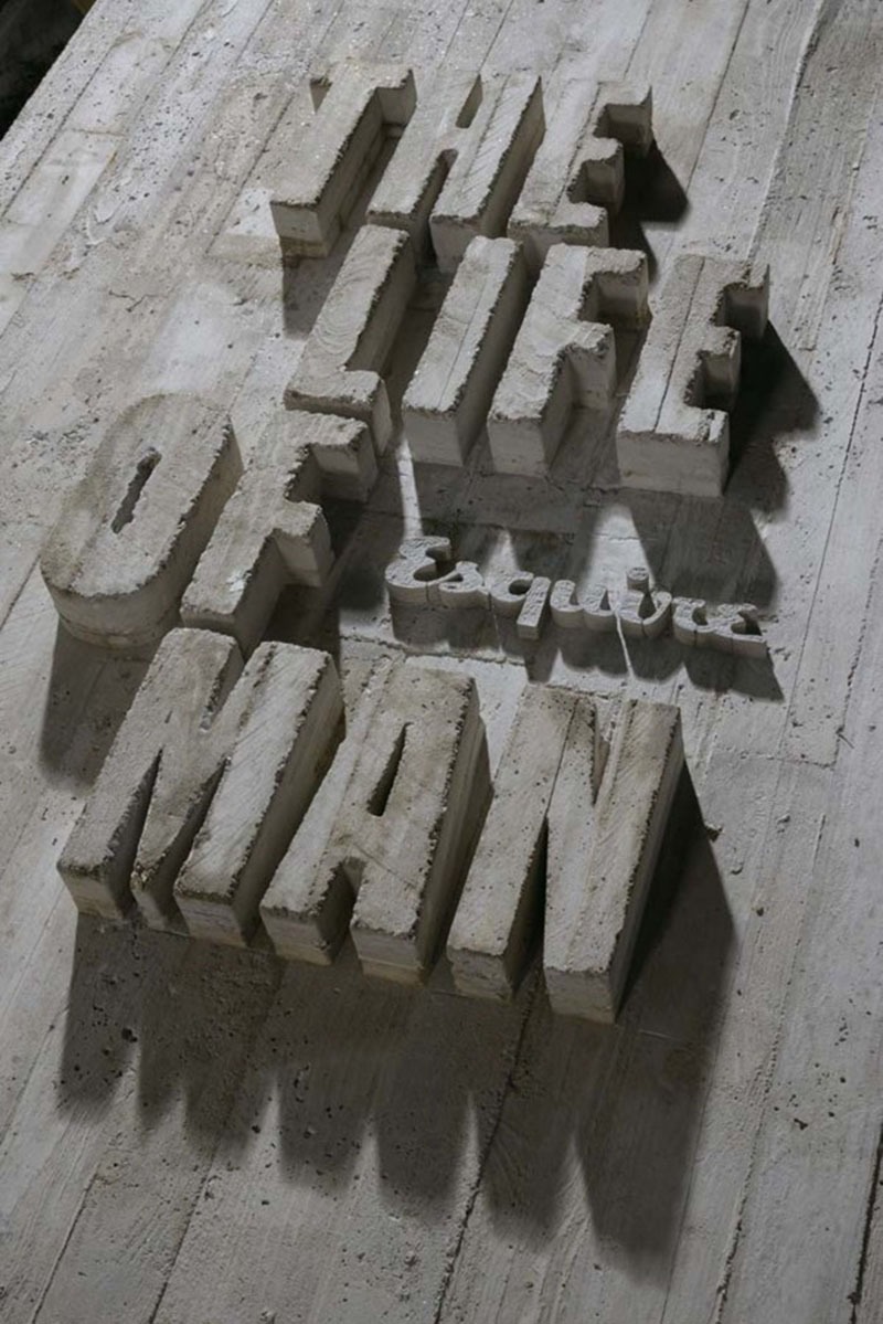  The life of a man - Typography by R2 design studio