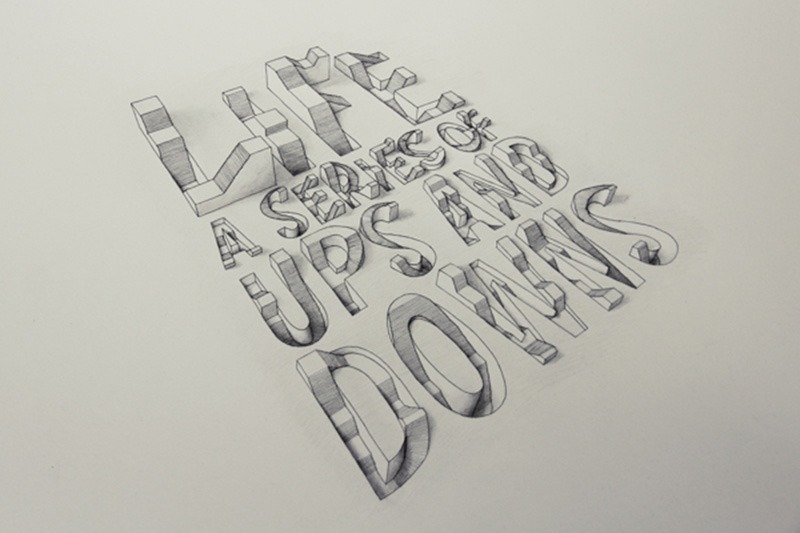 life a series of ups and downs - typography by lex wilson