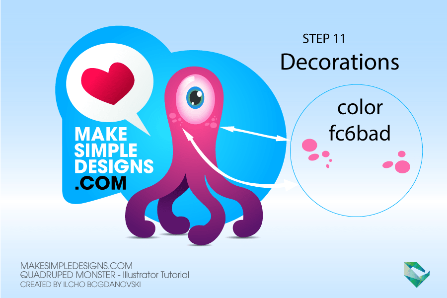 decorations quadruped monster illustrator tutorial step 11 - Quadruped Monster Illustrator Tutorial